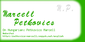 marcell petkovics business card